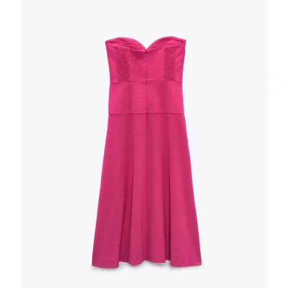 ZARA Midi Bustier Dress - Picture 8 of 9